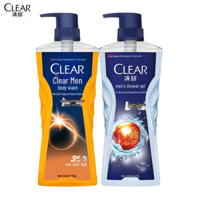 Набор из двух гелей для душа Clear для мужчин