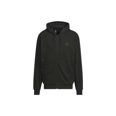 Schwere French Terry Kapuzenjacke mit Logo Herren Oberbekleidung Schwarz IT3963
