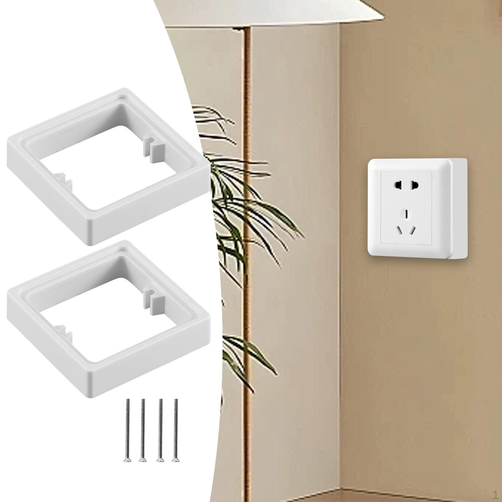

2 Pack Wall Plate Spacers for Single Socket with 20mm Height Increase Cable Box