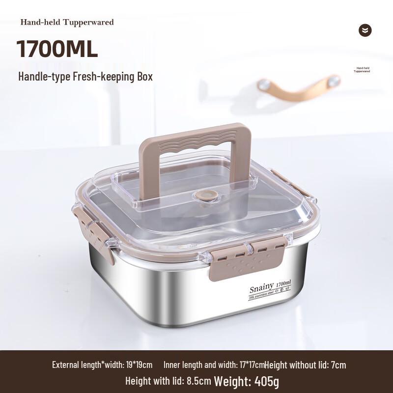 316 Stainless Steel Food Storage Container with Handle