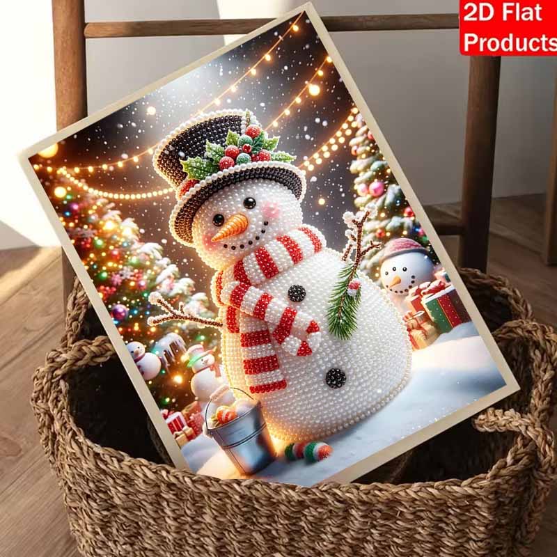 Christmas Pearl Painting Snowman Handmade Pearl Kit Home Decoration Painting