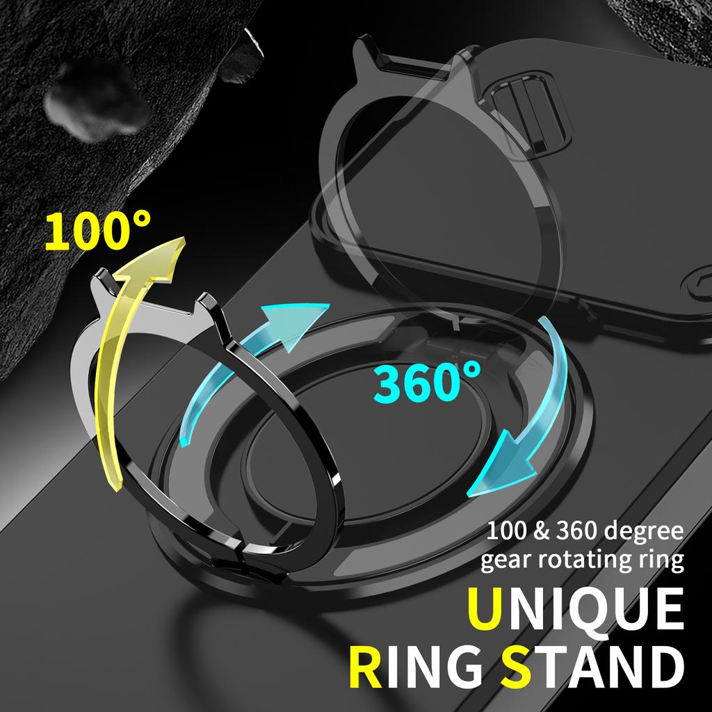 Suitable For Xiaomi 15T 14T Pro 360 Degree Rotating Magnetic Bracket With Camera Protection Phone Case For Xiaomi 17 Pro Max
