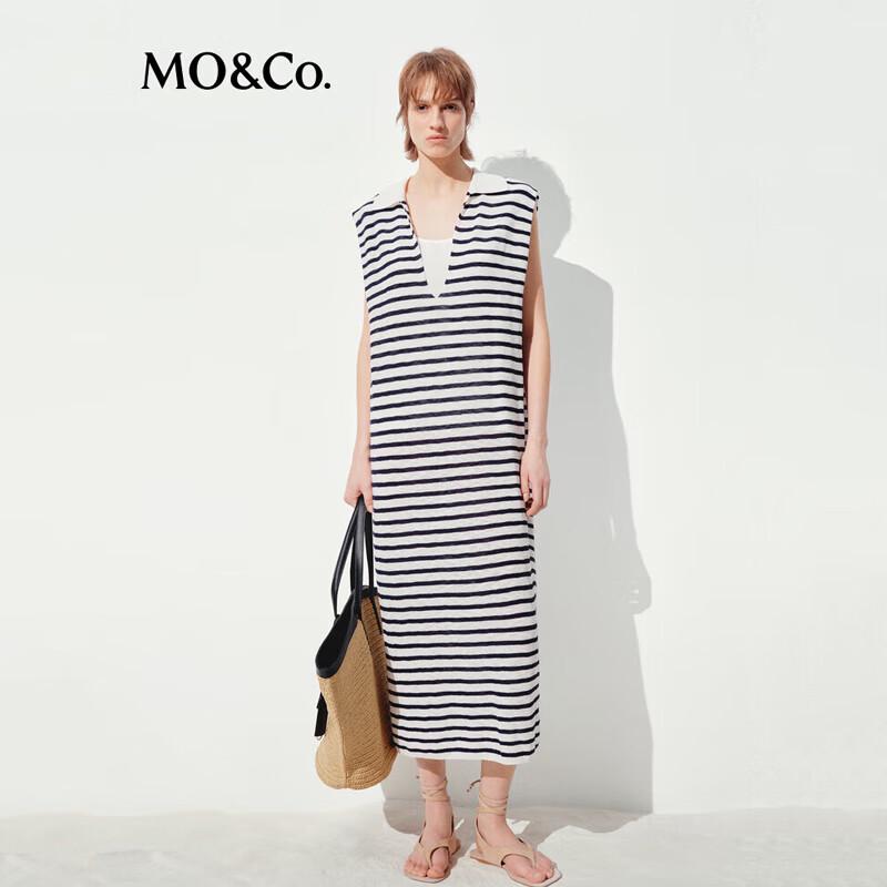 

MO&Co. Sea Breeze Stripe Sleeveless Long Dress S