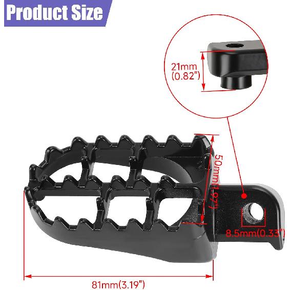 Mini Bike Foot Pegs Assembly Kit Compatible With Coleman Minibike CT200U CT200U-EX BT200X CT200U-EXR CT100U CC100X Axis M200 196Cc 200Cc 97Cc 100Cc