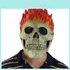 Halloween Ansiktsmålning Ghost Rider Mask Dödskalle Bilgud Mask Soul War Bilmask