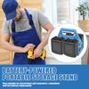 4-Slot Battery Holder for Makita 18V&14.4V Portable and Rugged Battery Storage Case Handle Equipped for Electrician Carpenter