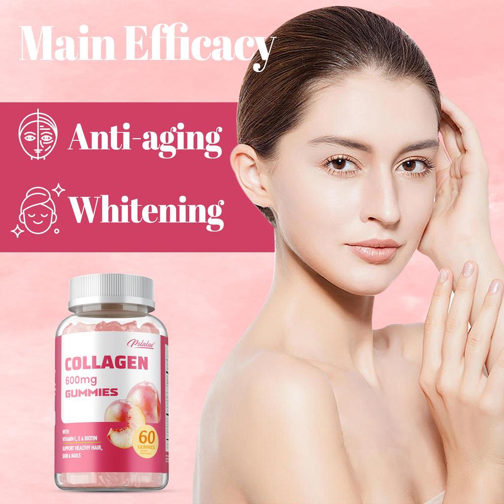 Kollagummin, hydrolyserade kollagenpeptider, typ I och typ III kollagen, Icke-GMO, glutenfria.