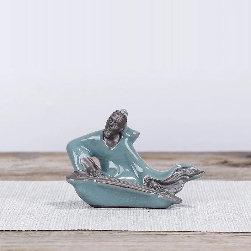 Fleshy Flowerpot  Desktop Accessories Geyao Old Chess Player Flower Pet Ceramic Little Monk Landscape Decoration Tea Pets