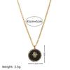 Trendy Evil Eye Drip Oil Coin Necklace - Versatile Retro Clavicle Chain