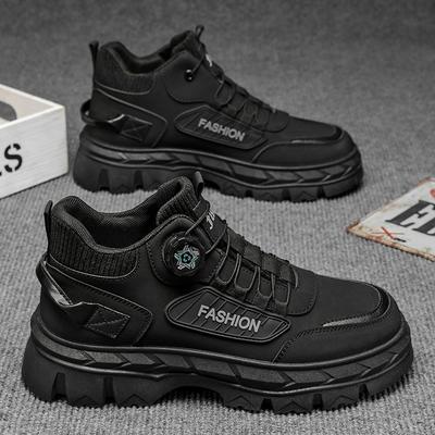 Men's Shoes Autumn New High-top Casual Sports Trendy Shoes Thick Sole Heightening Non-slip Outdoor Tooling Martin Boots