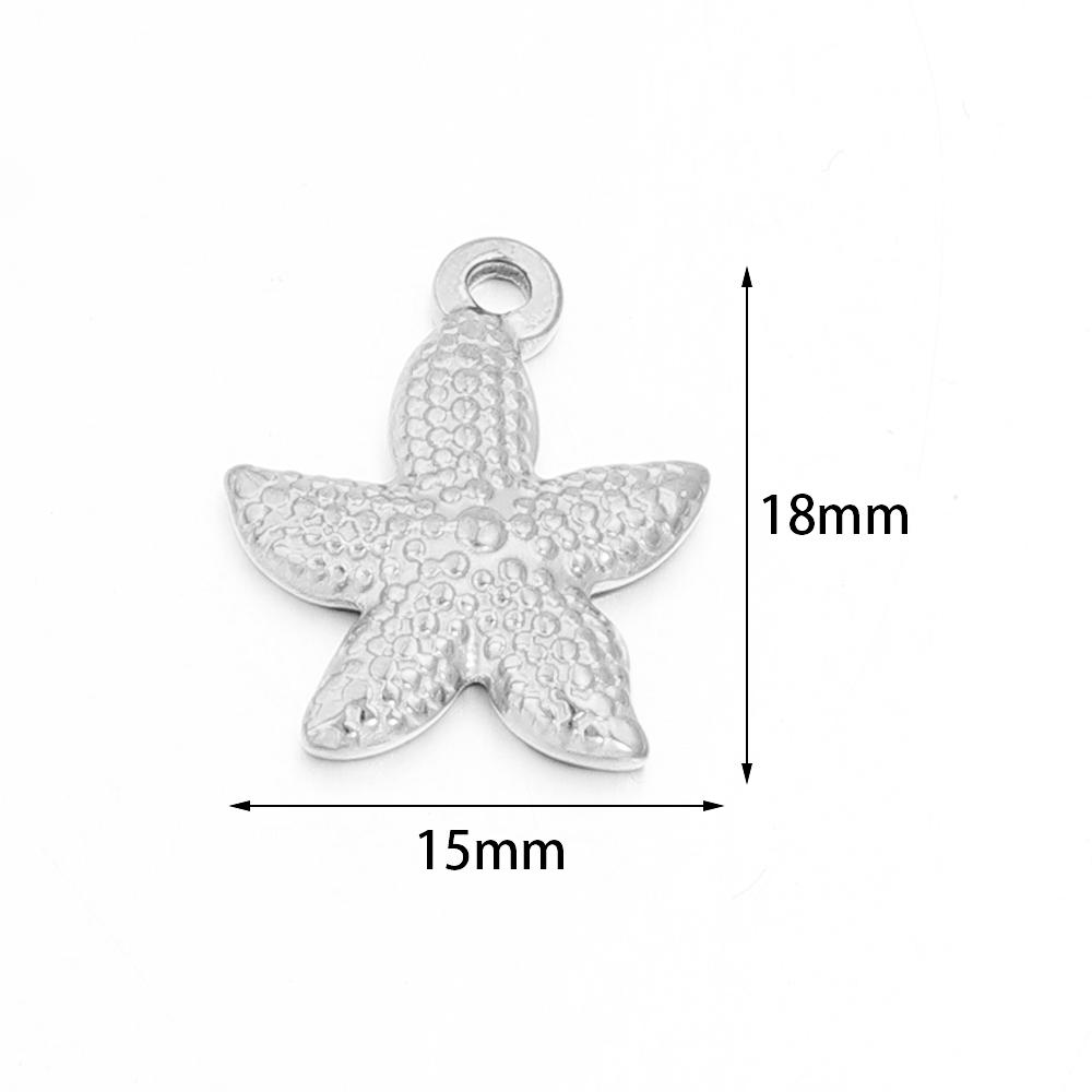 2Pcs Stainless Steel Marine Animal Pendant Dolphin Starfish Shell Shape Charms For Jewelry Making DIY Fashion Necklace Earrings