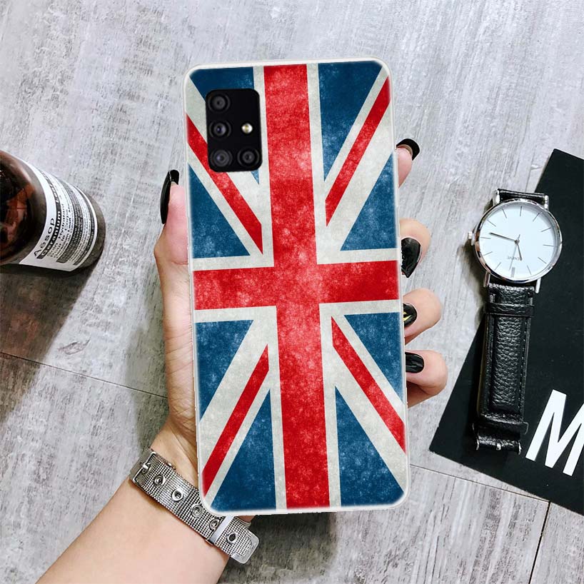 London United Kingdom England Flag Phone Case For Samsung Galaxy A12 A22 A32 A42 A52 A72 A51 A71 5G A41 A31 A21 A02S M12 M21 M31