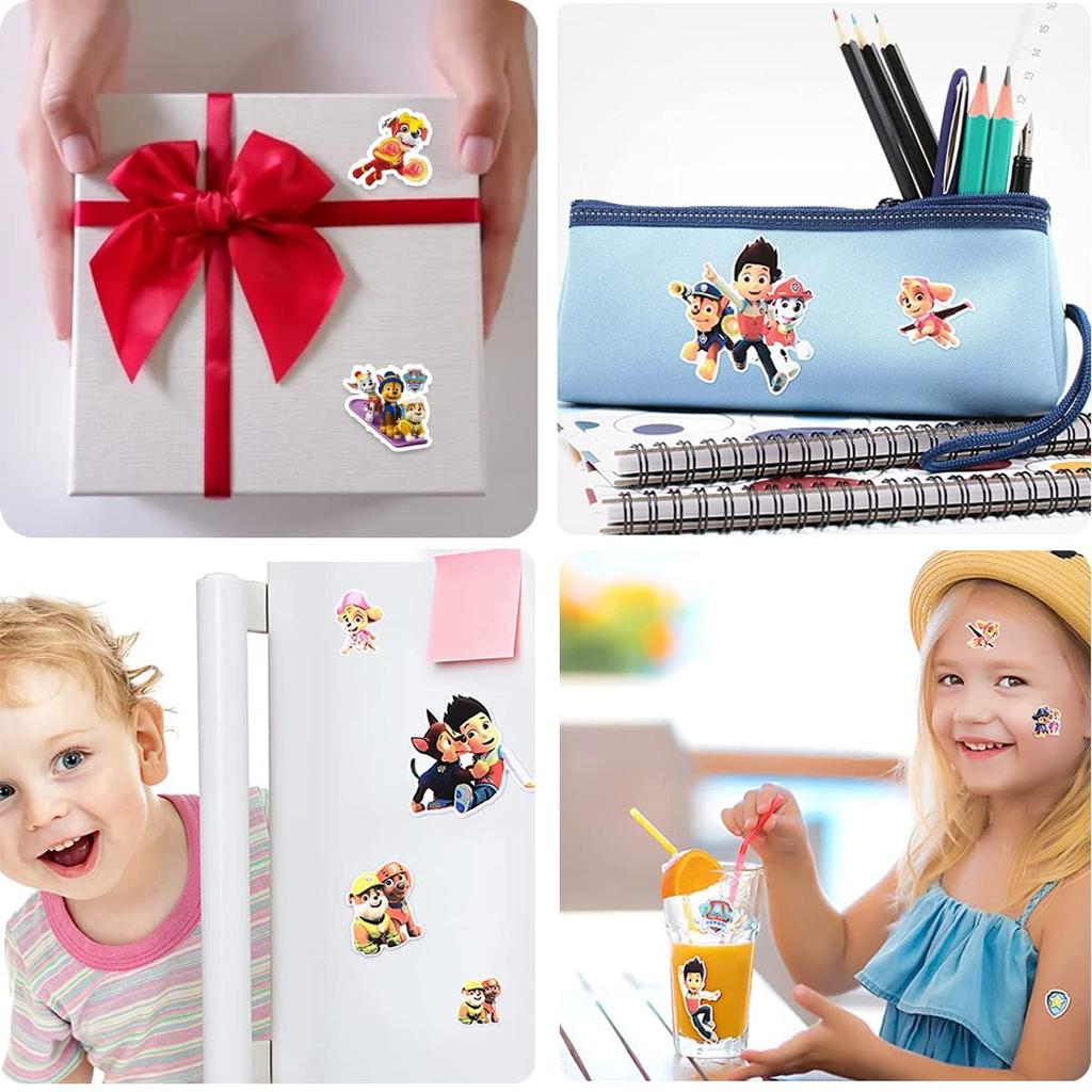 Pro nálepky Paw Patrol 3D anime pro nálepky Paw Patrol 12 kusů pro děti Kojenci Nálepky s odměnou Roztomilé nafouklé nálepky DIY kalendář na zeď na notebook