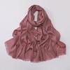 Versatile Solid Bamboo Yarn Scarf Soft Comfortable Autumn Winter Head Wrap For Women