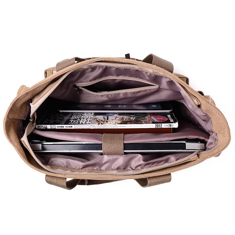 Men's Large Capacity Casual Canvas Crossbody Handbag