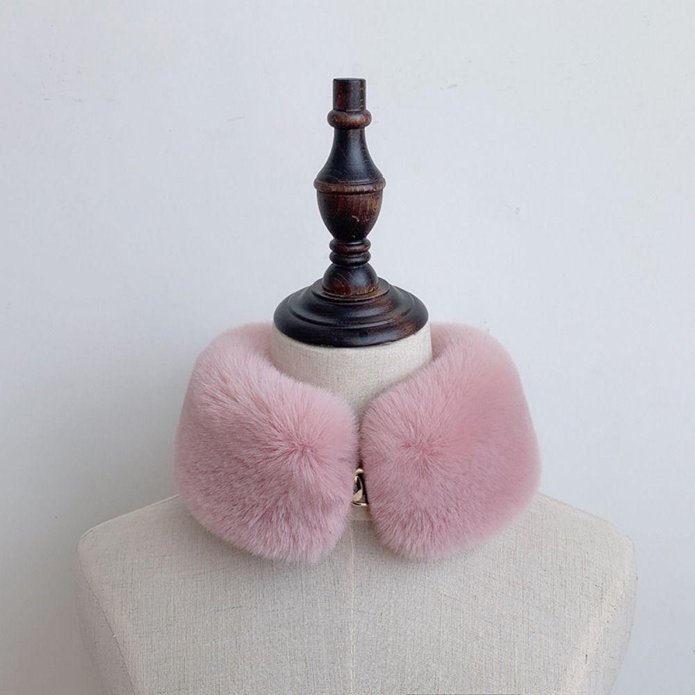 Winter Furry Fur Collar Plush Fake Fur Scarf New Faux Fox Fur Collar Shawl