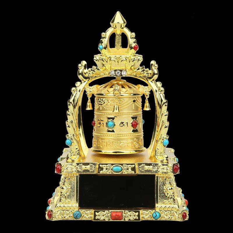 

Творчество Цинковый сплав Интерьер автомобиля Украшения Молитвенное колесо Благословение мира Деньги Удача Удача Домашний офис Рабочий стол Поделки Украшения 8.7x7.2x11.8cm