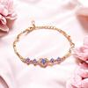 Women's Rose Gold And Silver Plated Heart Shape Bracelet For birthday Gifts