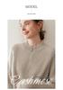 Women's Cashmere Double Zipper Stand Collar Cardigan - Thick Loose Knitwear for Autumn