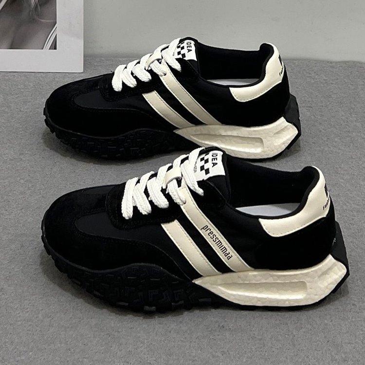 Popular feet show small single shoes women's models 2024 autumn new models popular thick-soled dad shoes lightweight sports moral training women's s