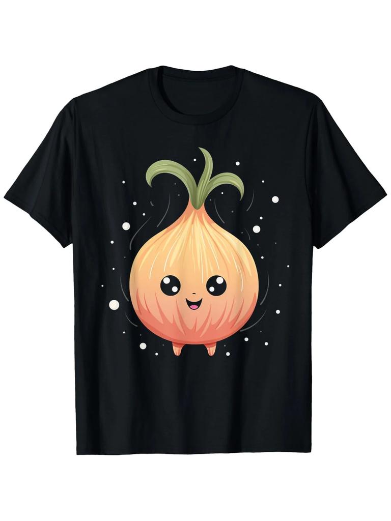 Cute Kawaii Onion Graphic Tee Soft Cotton Short Sleeve TShirt Casual Trip Top for Unisex