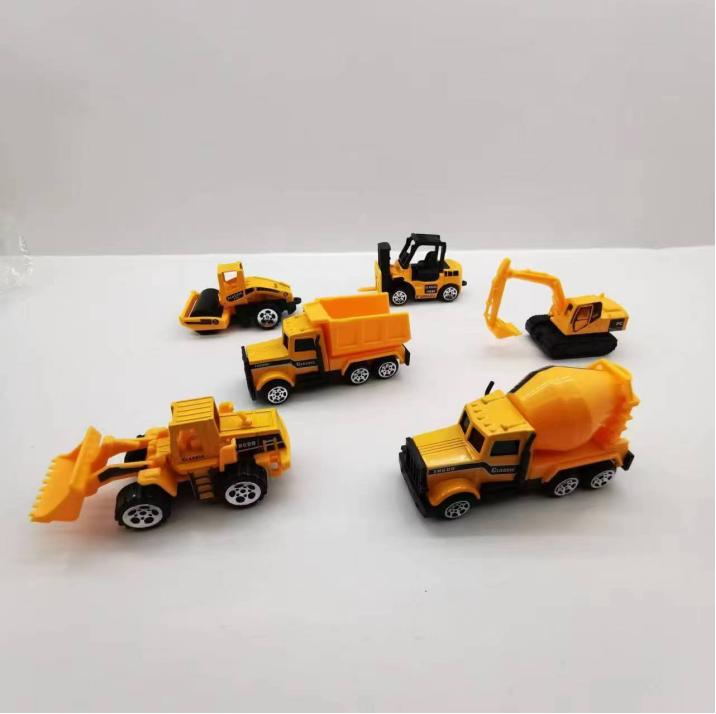Stedelijke Transport Serie Mini Legering Auto Set Simulatie Bouwvoertuig Model Prachtig Speelgoed Cadeau voor Kinderen orange