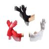 Stretch Long Tassel Gloves Spring Autumn Women Long Gloves New Fringe Fingerless Gloves