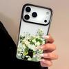 Flowers and Black Cat Phone Case For iPhone 17 11 12 13 14 15 16 Pro Max 14 15 16 Plus Shockproof Silicone Clear Bumper Cover