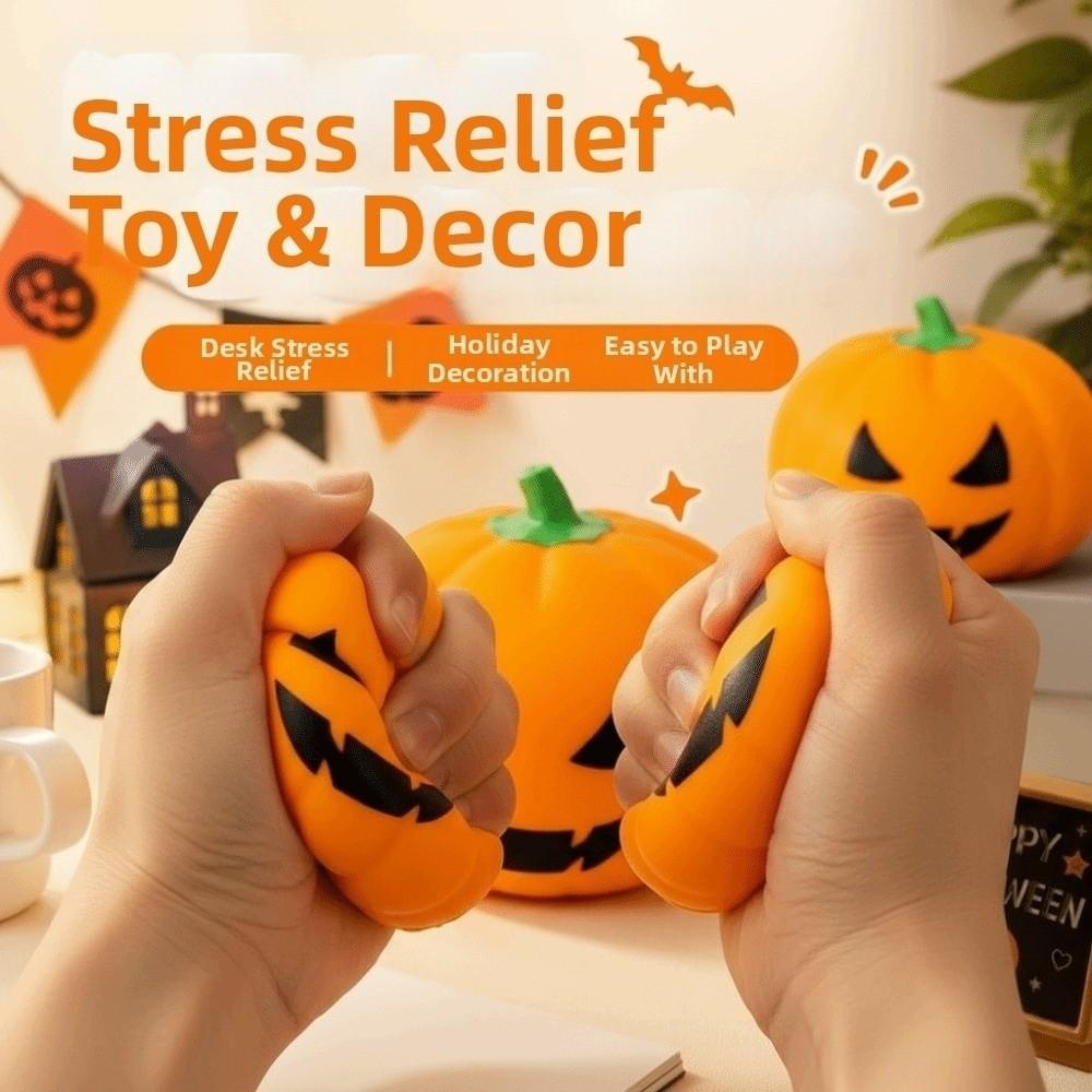 Sticky-Free Ultra-Elastic Pumpkin Squishy Slow-rebound TPR Novelty Toys Party-favor