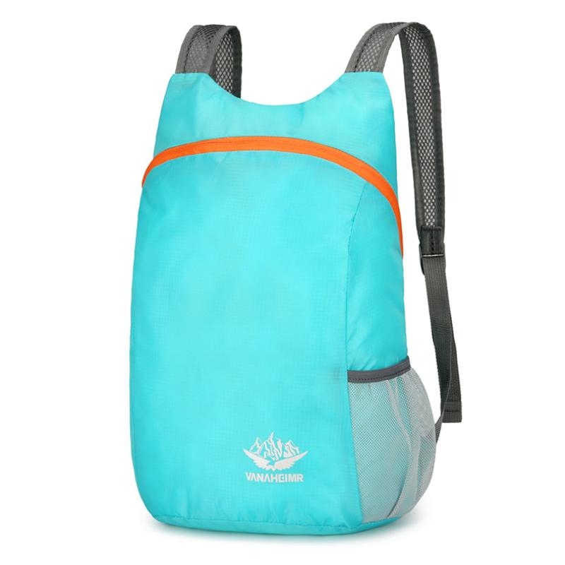 Lekki plecak, który można spakować. Składany, przenośny, składany plecak na zewnątrz. Torba podróżna na co dzień. Sport i wypoczynek. Plecak na co dzień dla mężczyzn i kobiet