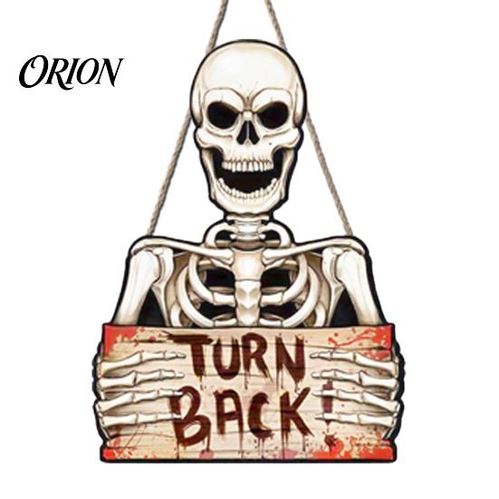 Striking Halloween Visual Effects Decoration Hanging Sign, Festive Party Wooden Decorative Plaque, Easy Modern Room Decorations Hang Decor for Indoor