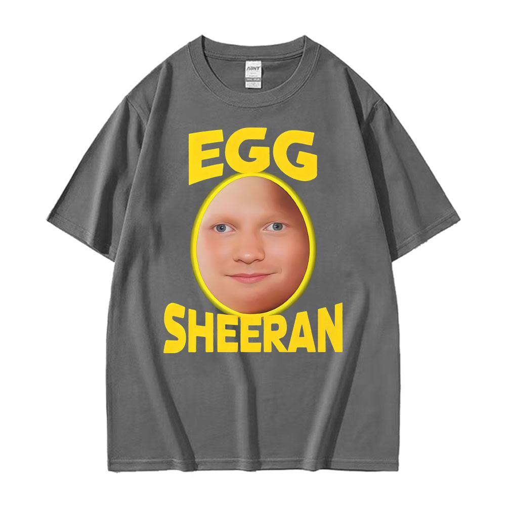 Lustiges Ed Sheeran Ei Fan Muster T-Shirt 2025 Sommer Herren Damen Gothic Super Humorvolles Baumwoll-T-Shirt Street Wear