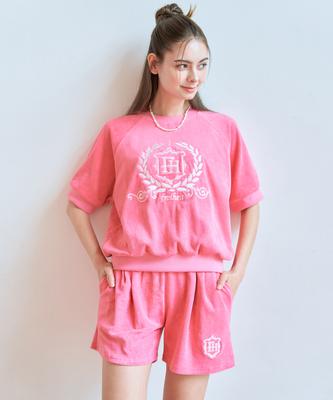 THEFRHT Terry Logo Half Pants (Pink)