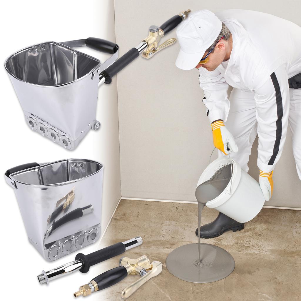 4 Jet Mortar Spray Gun Wall Cement Spray Gun Stucco Concrete Sprayer Portable Spraying Machine Tool for Home Wall Painting