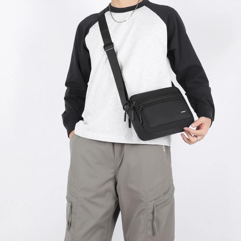 New Fashion Men's Crossbody Bag – Big Capacity Nylon Shoulder Bag with Multiple Pockets for Work & Travel