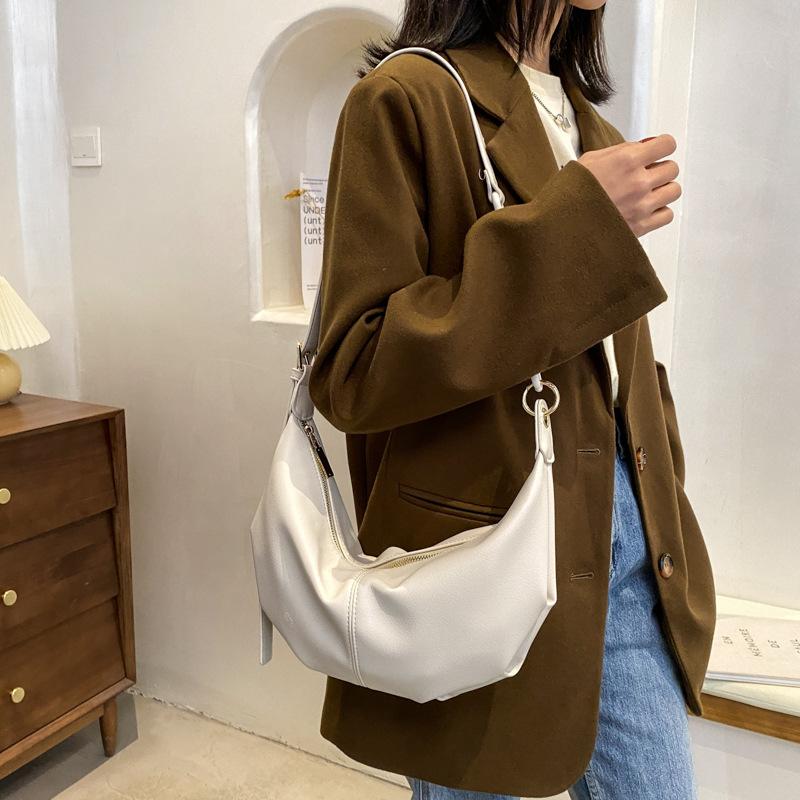 Fashi Women Shoulder Bags Half Mo PU Leather Large Capacity Hobos For Ladies Crossbody Bag Luxury Handbag 2026 Trends Winter