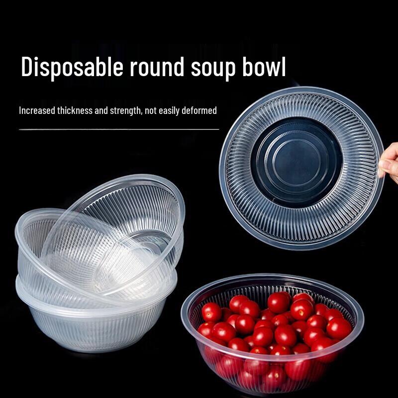 

Large Disposable Plastic Takeaway Bowls