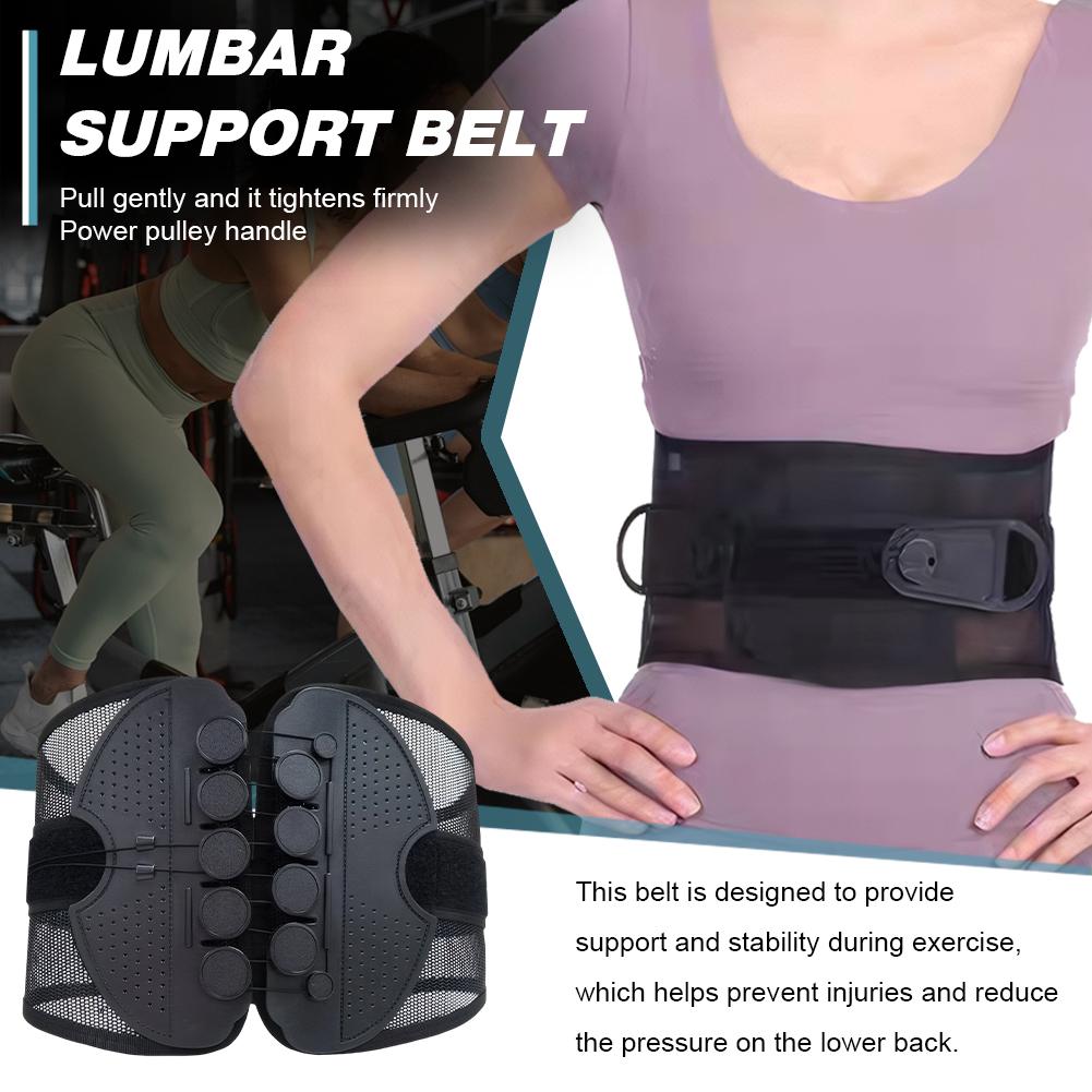 Doppelzug Taillenstützgürtel Atmungsaktiv Verstellbar Rückenstützgürtel Orthopädische Taillenstütze zum Schutz der unteren Wirbelsäule
