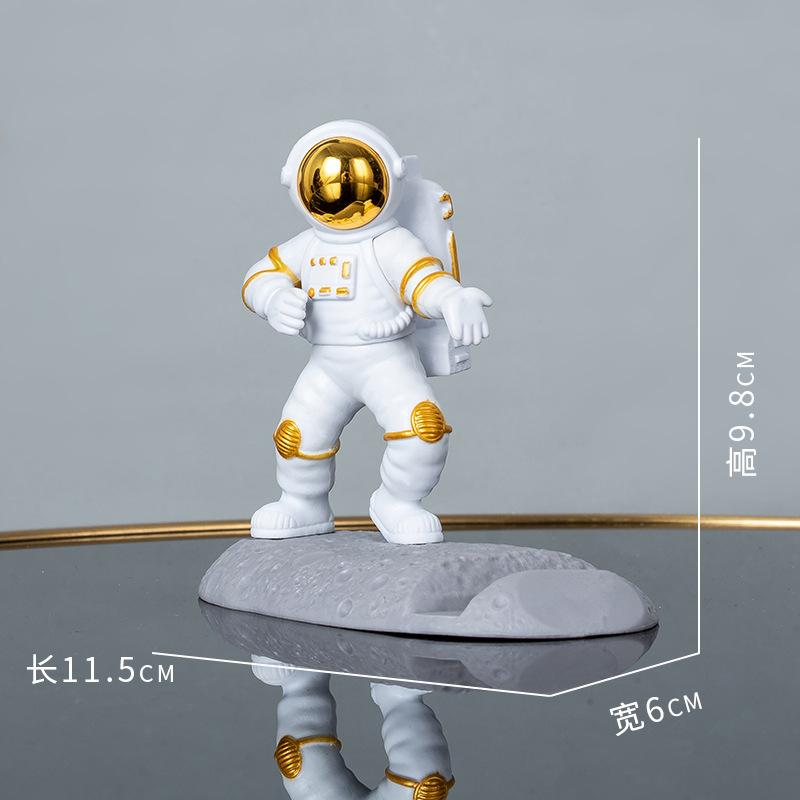 Light Luxury Minimalist Kung Fu Astronaut Ornament Astronaut Mobile Phone Holder Chasing Drama