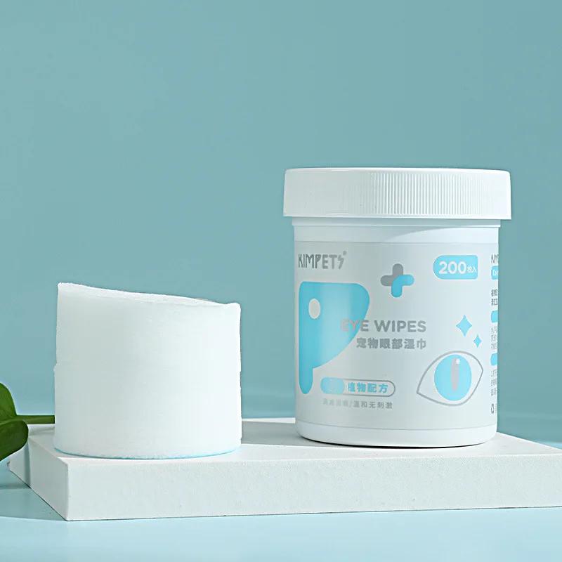 Pet Wipes 200 Pieces Filling Portable Cat Dog Eye Cleaning Disposable Cleaning Eye Scale for Pets