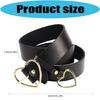 Adjustable Women Belt Heart Buckles Alloys D Rings Embellishment Stylish Accessory For Work Or Weekends Outfits