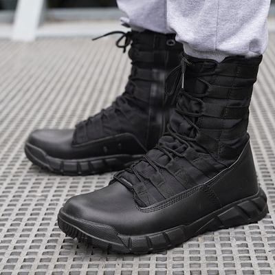 Bottes pour Hommes Légères Homme Bottes Tactiques de Combat Anti-Collision Entraînement Lacets Imperméables Randonnée Extérieure Chaussure Respirante