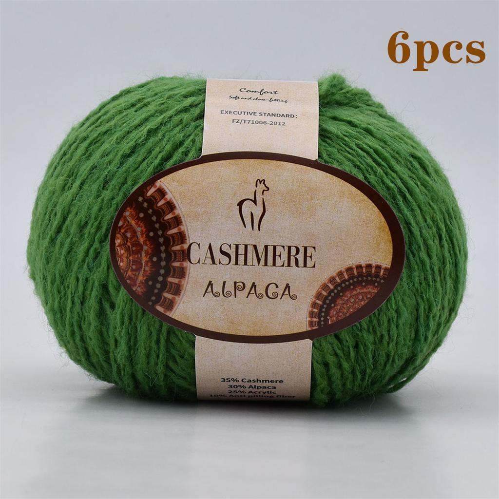 6pcs Luxurious Alpaca Cashmere Yarn Ultra Soft & Warm Handmade DIY Crocheting Yarn Suitable for Beginners Scarves300g/10.58oz