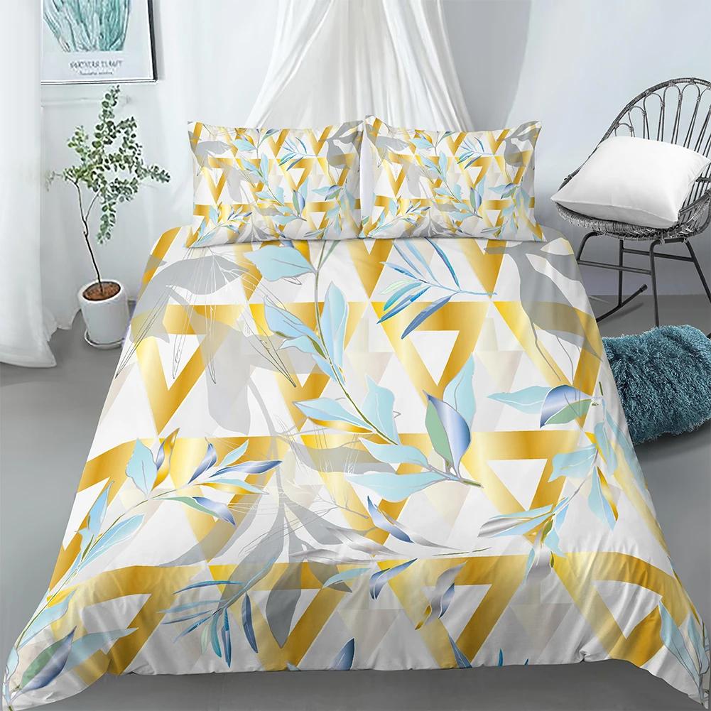 Grey And Yellow Duvet Cover Set Geometric Vintage 60S Home Pattern Inspired Herringbone Zig Zag Lines Decorative 3 Piece Adults