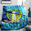 1PC Leeds Crest Custom Name Patterned Flannel Blanket Suitable For All Seasons For Home Decor Warmth And Comfort Gifts Holiday Present