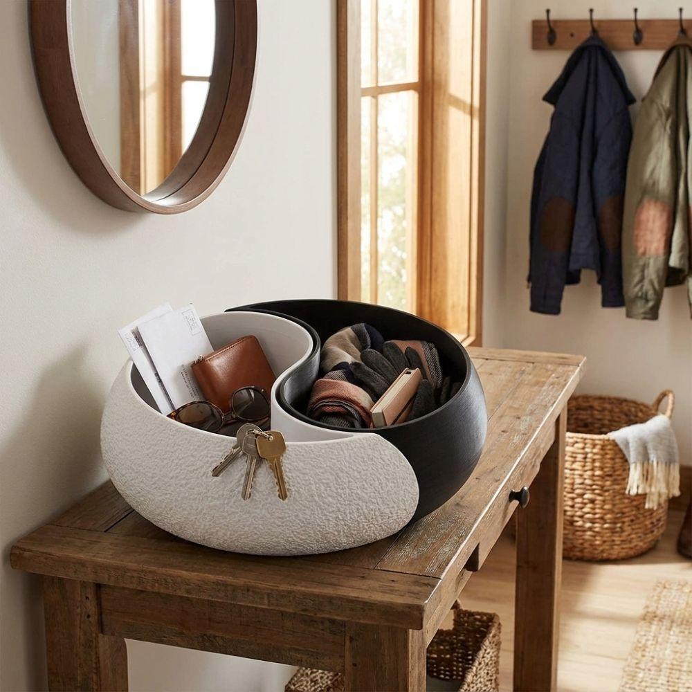 Flat Bottom Storage Tray 3D Printed Jewelry Tray Zen Style Nut Serving Bowl Bookshelf Decor