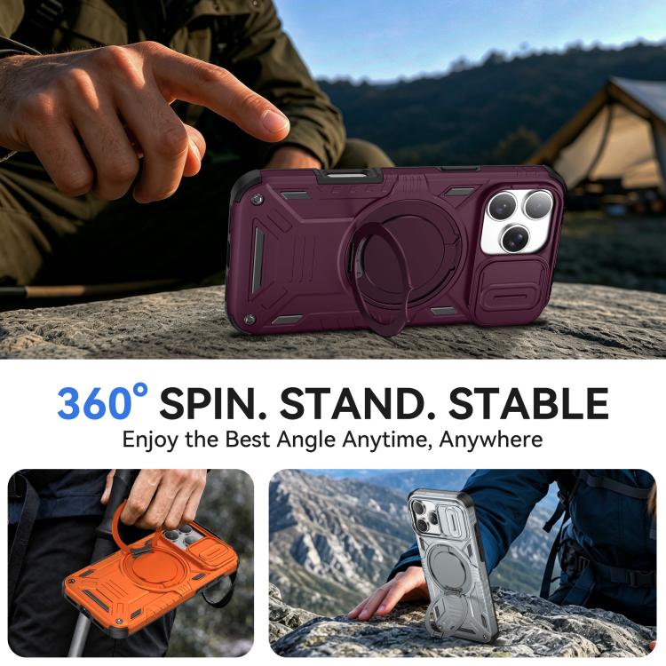 Sliding Camshield Magnetic Rotation Holder Phone Case