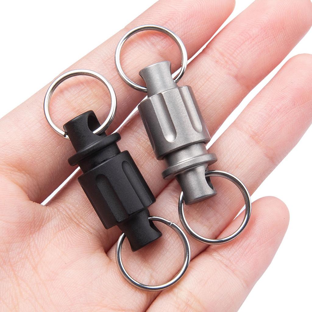 Titanium Alloy Quick Release Open Keychain Universal Rotary Buckle Convenient Detachable Keyring Quick Hangs Buckle