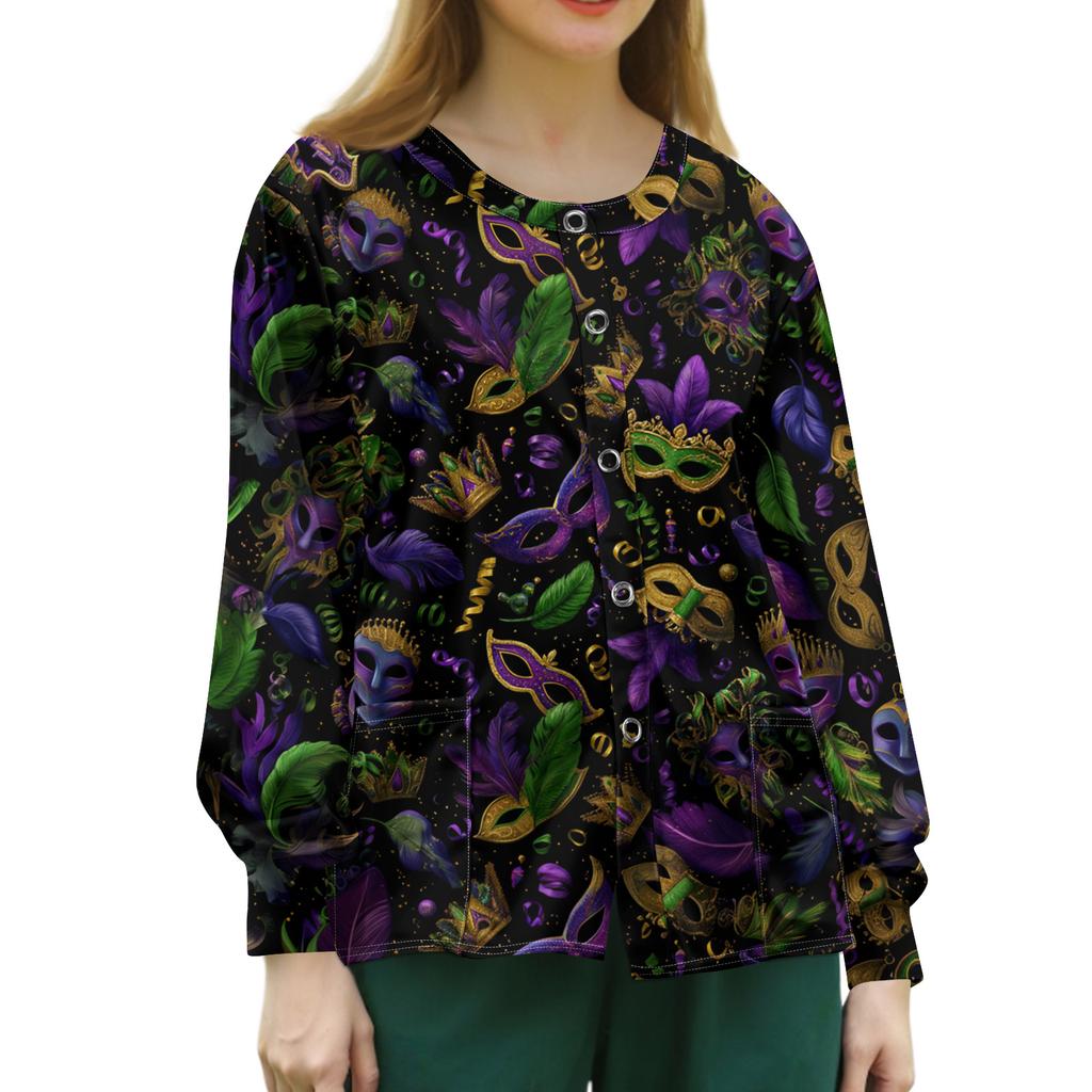 Women's Casual Long Sleeve Single Breasted Printed Dry- Top