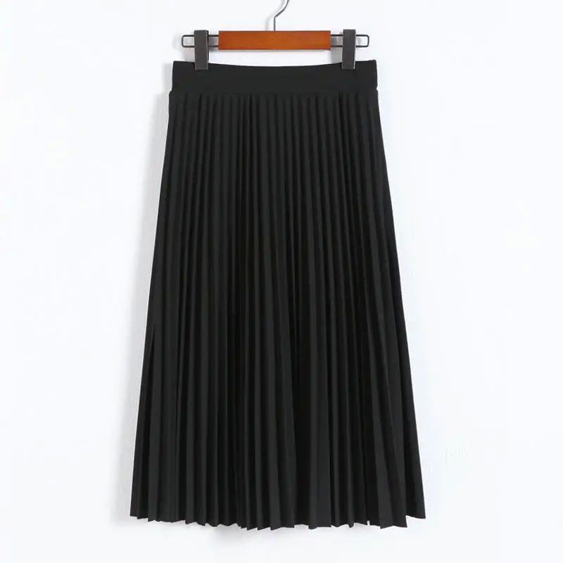 

Medium to Long High Waisted Slim Fit Skirt Mid-Length High Waist Slim Skirt black One size